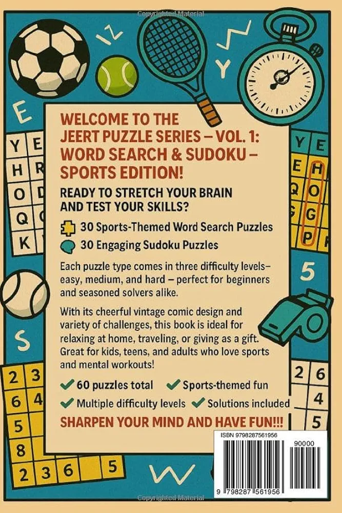 Boekwinkel – concept homepagina Word Search Sport Edition + Sudoku
